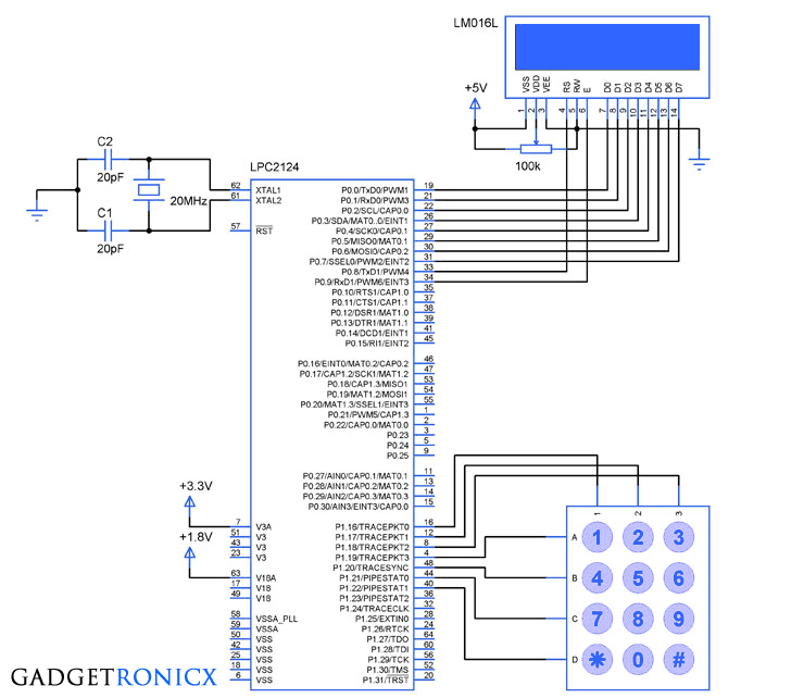 keypad-interface-with-arm7-microcontroller